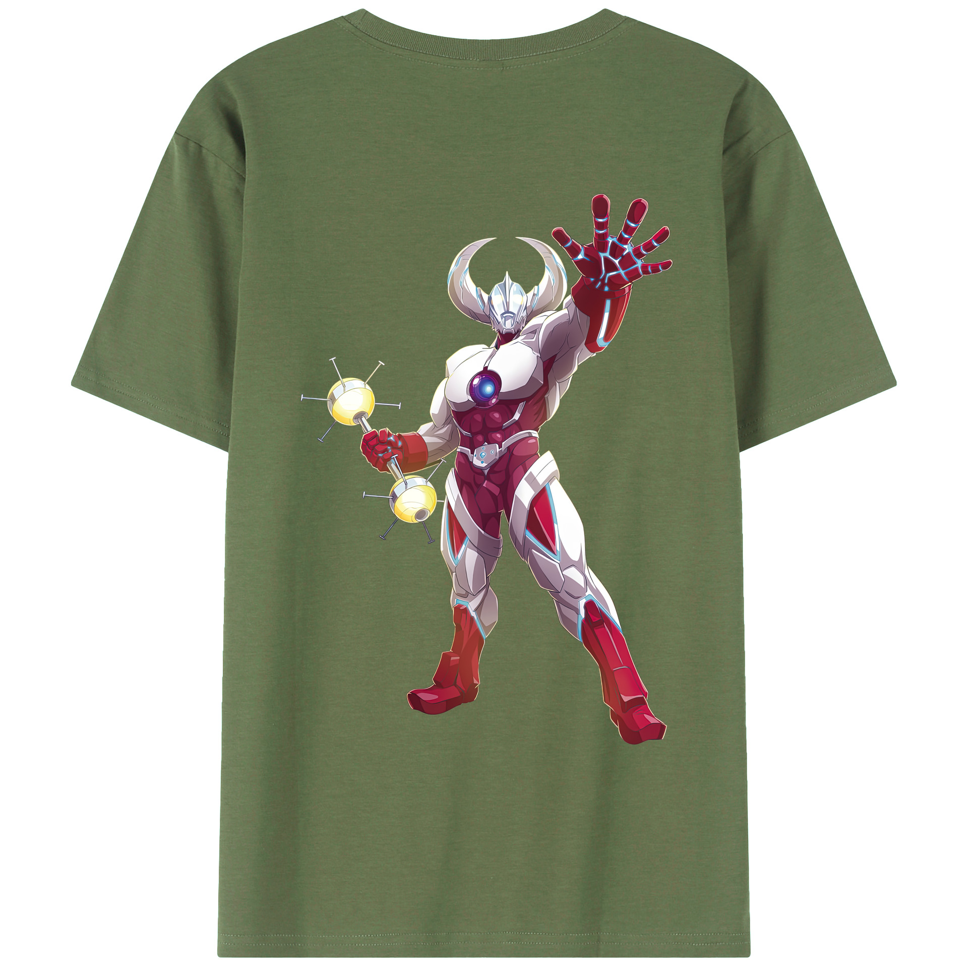 （画像用） ウルトラマン Ultraman 綿100％ メンズ半袖Tシャツ（バックプリント） 通気性